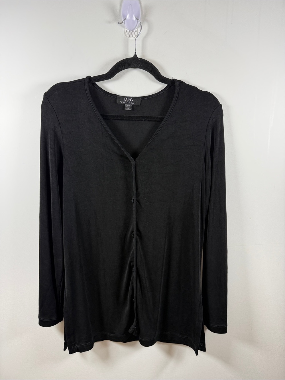 BCBG MAX AZRIA | Vintage 90s Y2K Button Down Slinky Cardigan Size M